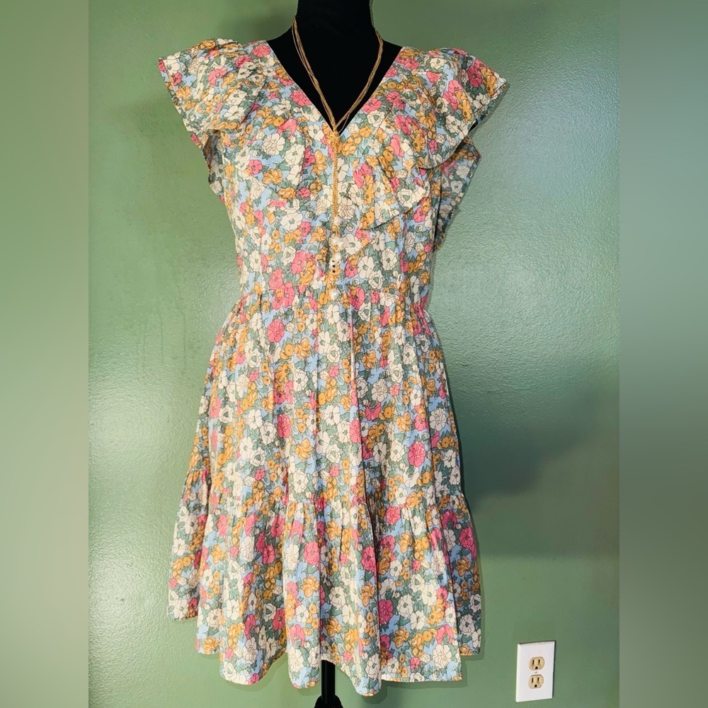 ENTRO Floral Ruffle Dress - Picture 3 of 8